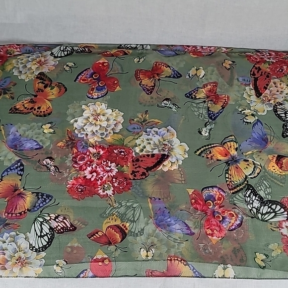 ♥️SCARF  20X59 flower print - Picture 2 of 8